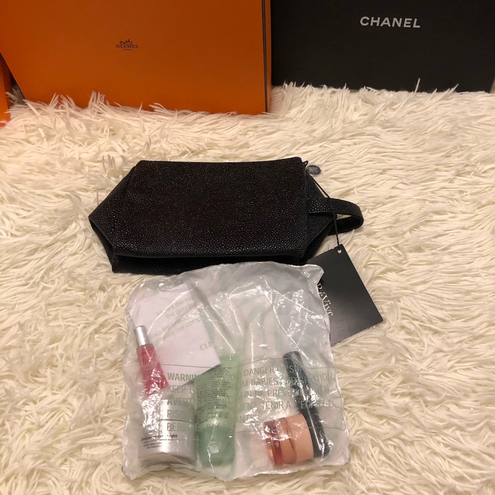 ReVive Black Pouch (Free Clinique item in the picture)